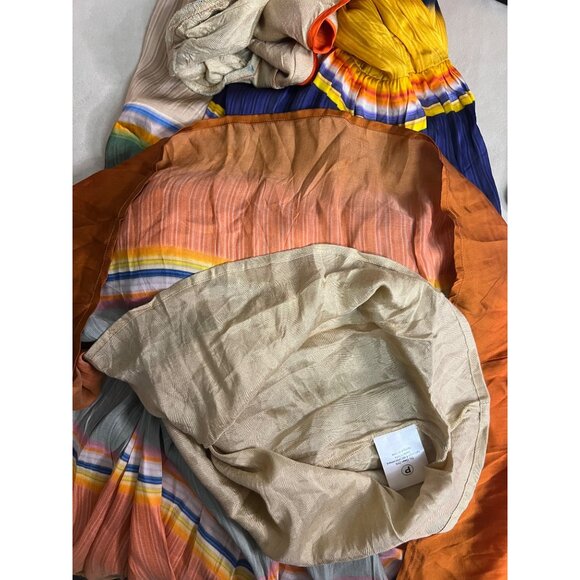 Striped Boho Maxi Dress By Tanvi Kedia With Adjustable Straps & V-Neckline - Picture 8 of 11